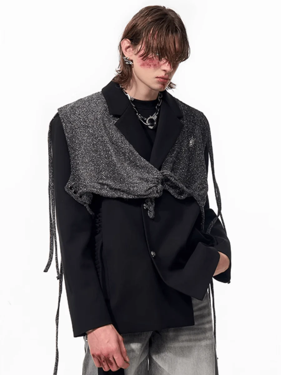 [STARTEXCEEDEND] two-piece layered suit jacket R033