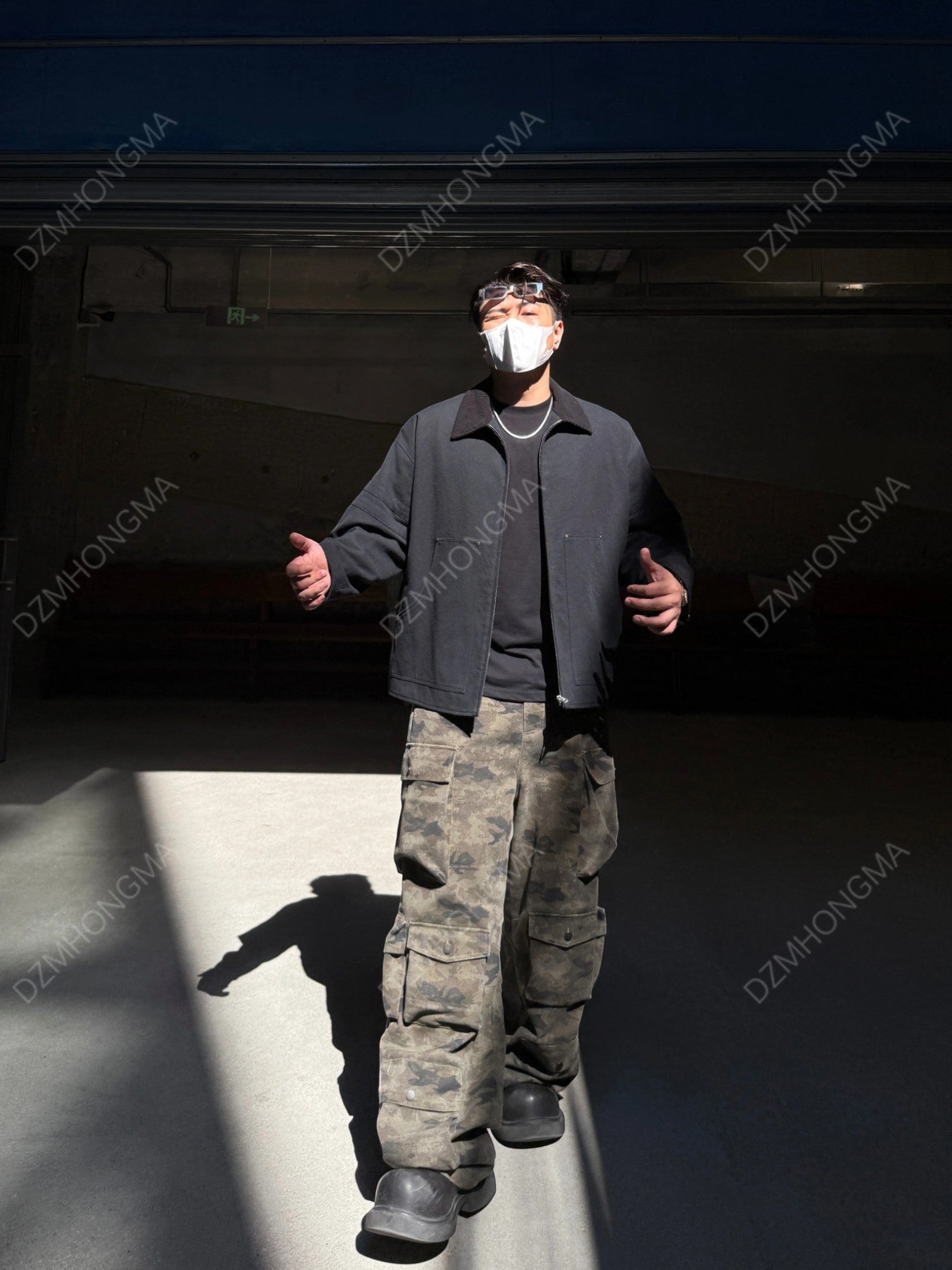 CAMO CARGO UTILITY TROUSERS B0183