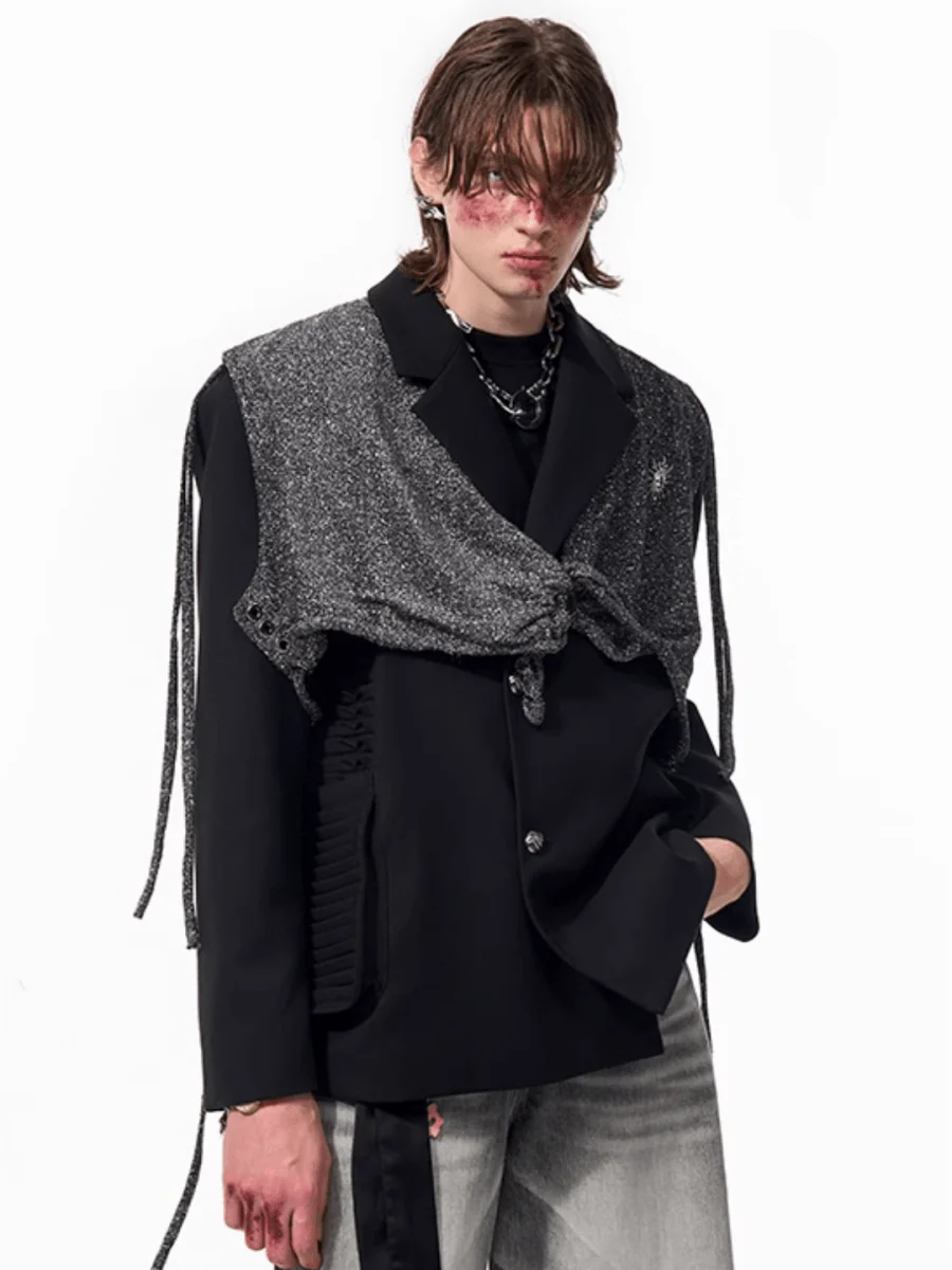 [STARTEXCEEDEND] two-piece layered suit jacket R033