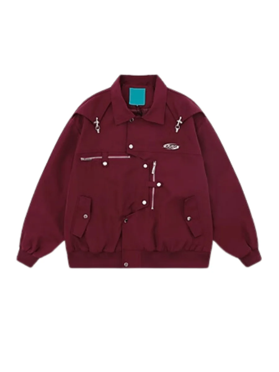 [TREND ST] niche design metal jacket T0178