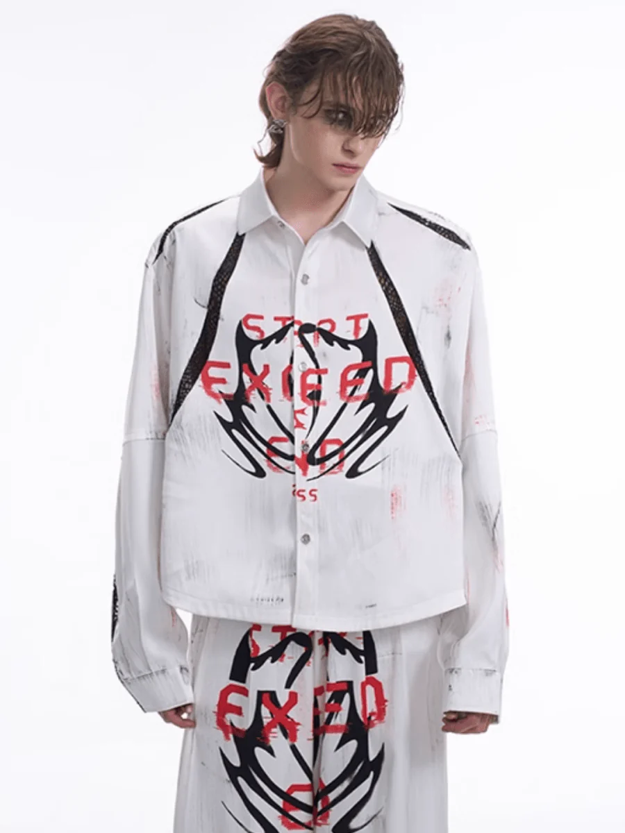 [STARTEXCEEDEND] Skeleton printing LOGO Jacket + Bottoms S0161