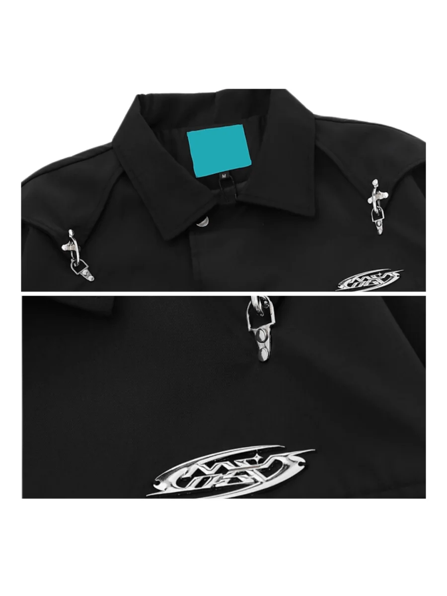 [TREND ST] niche design metal jacket T0178