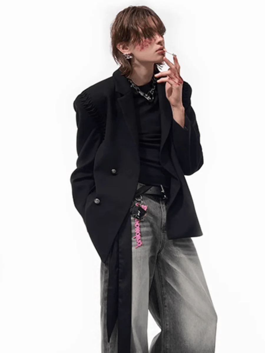 [STARTEXCEEDEND] two-piece layered suit jacket R033