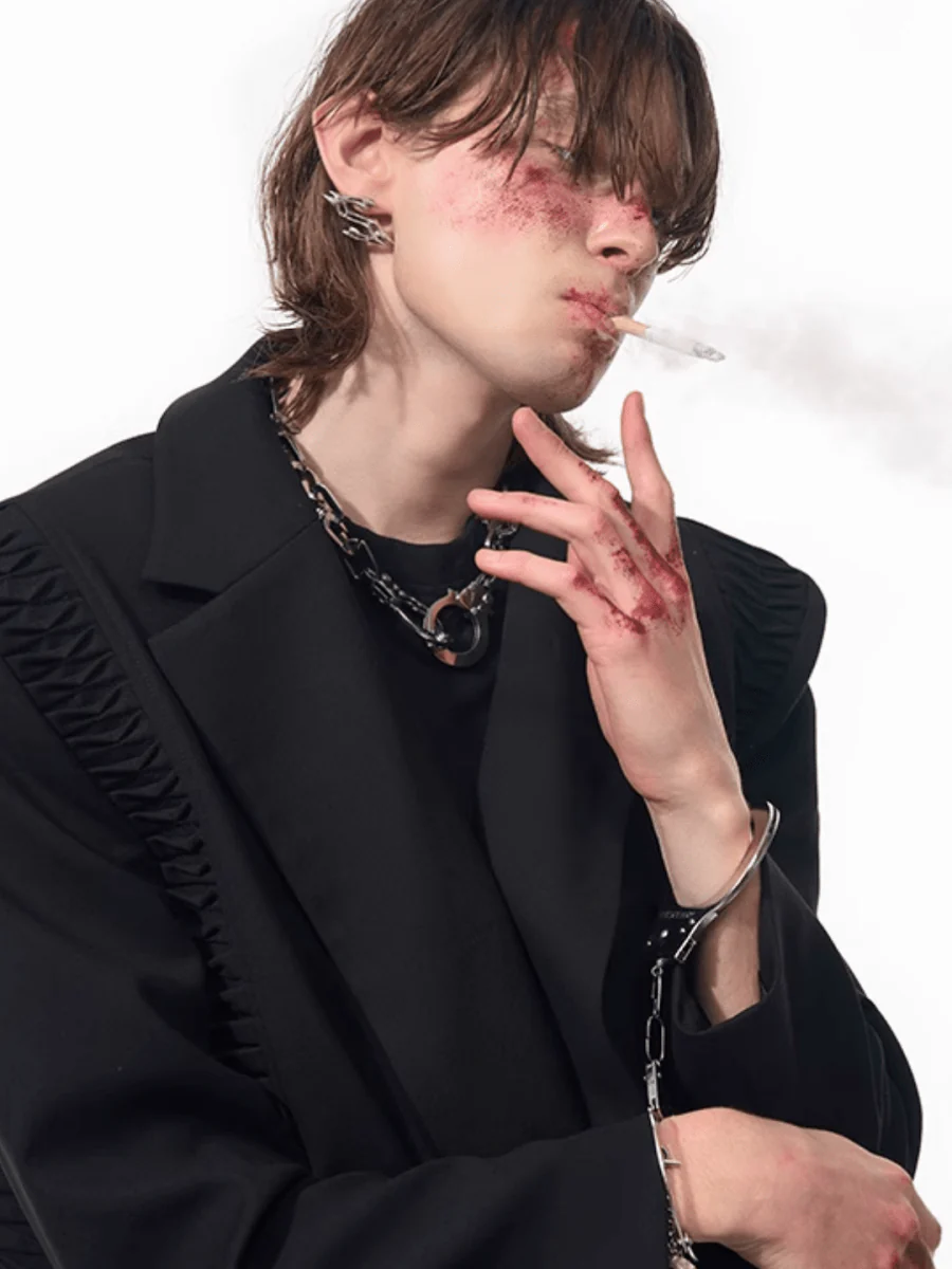 [STARTEXCEEDEND] two-piece layered suit jacket R033