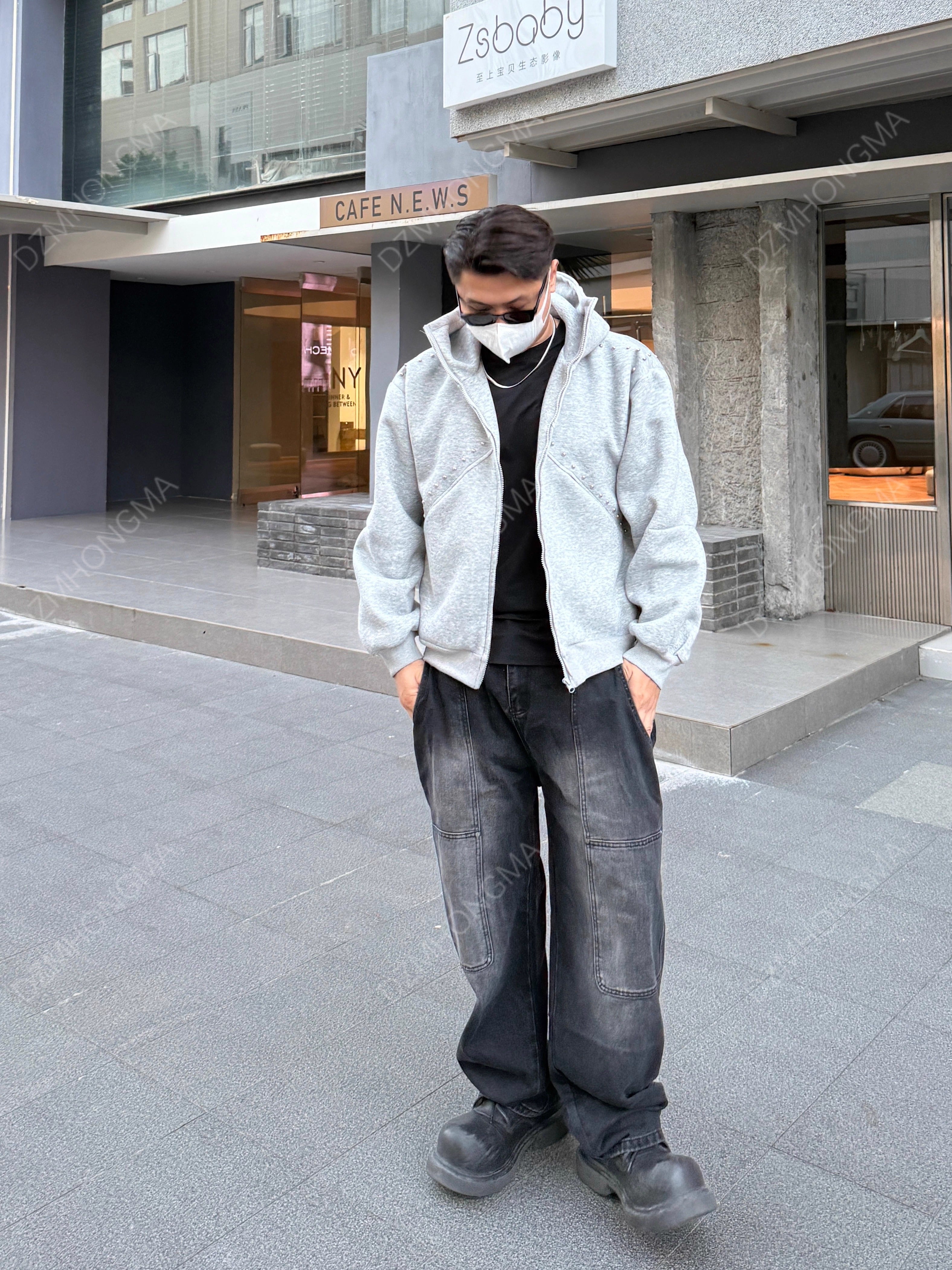 [DAZHONGMA] VINTAGE RIVETED WORK JEANS B0314