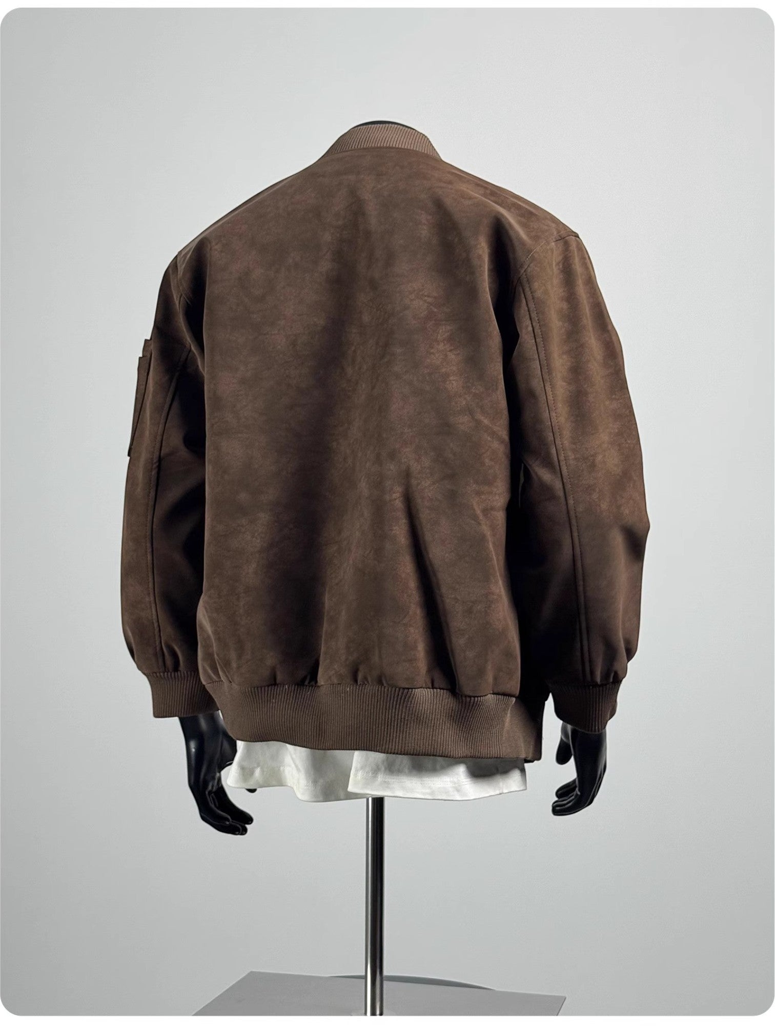 [TANCCHUI] LOOSE STAND-COLLAR MOTO JACKET T0188