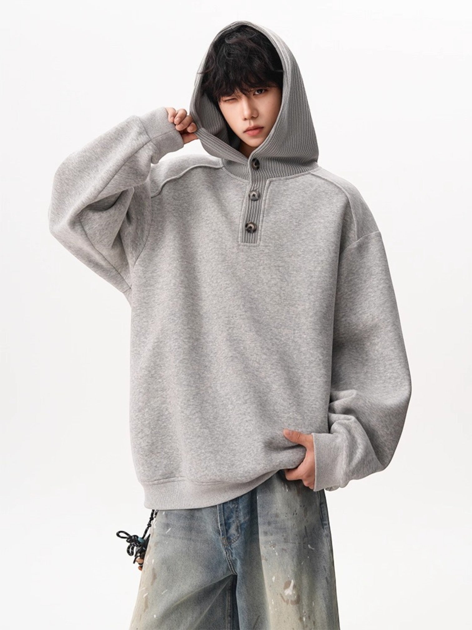 HEAVY KNIT HOODIE S0073