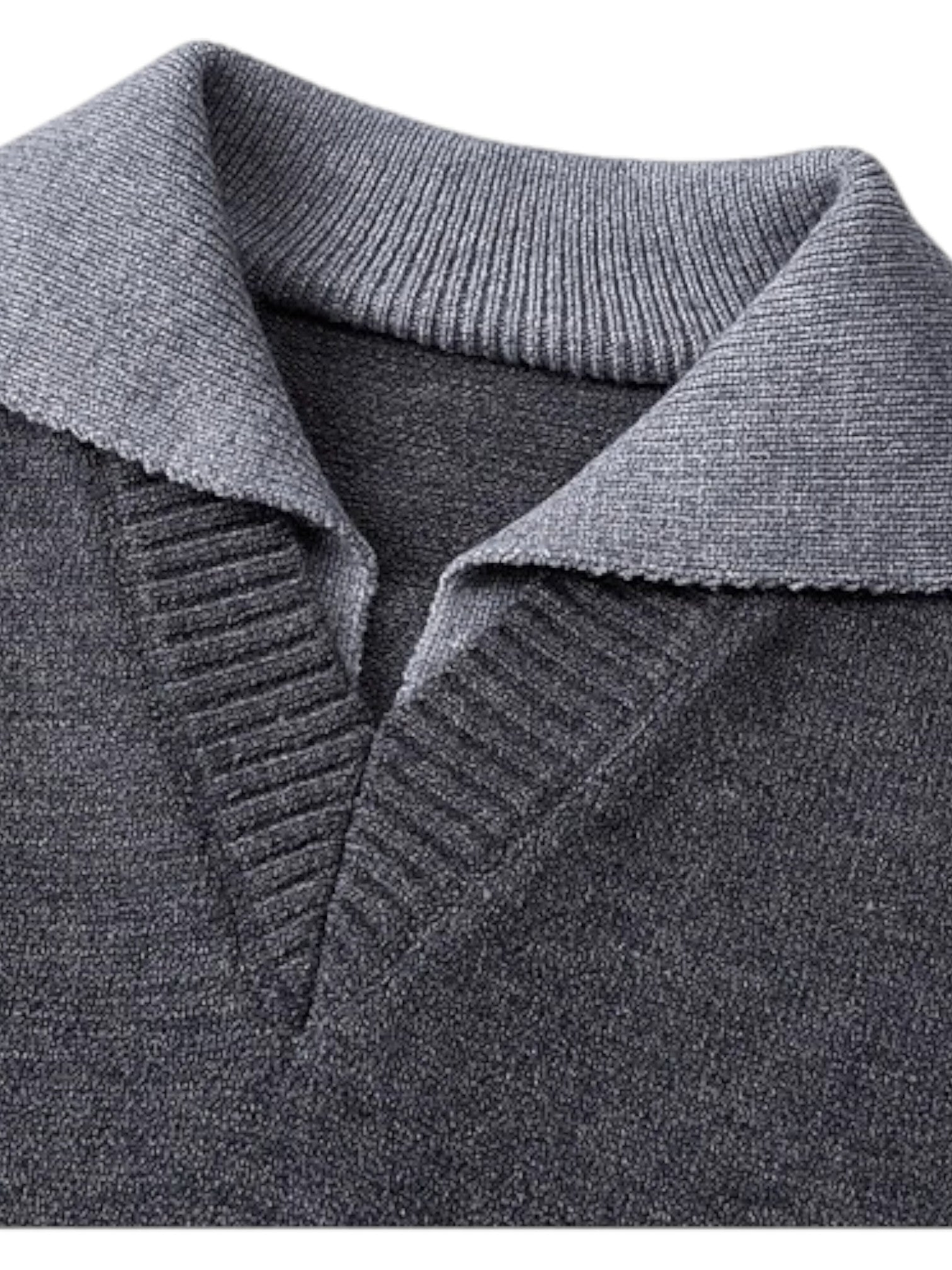 [W.K] CONTRAST-COLLAR POLO KNIT S0075