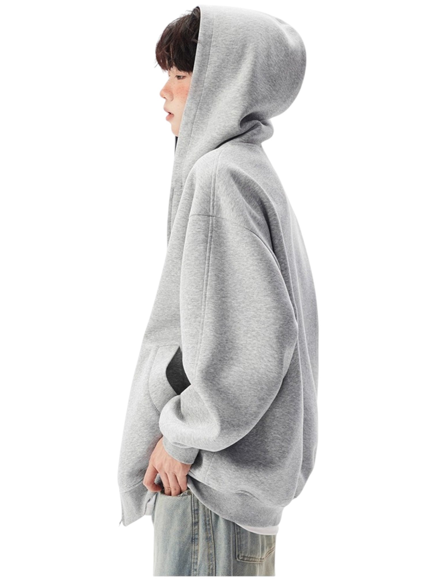 [OLD] FAUX TWO-PIECE HOODED LOOSE JACKET T0185