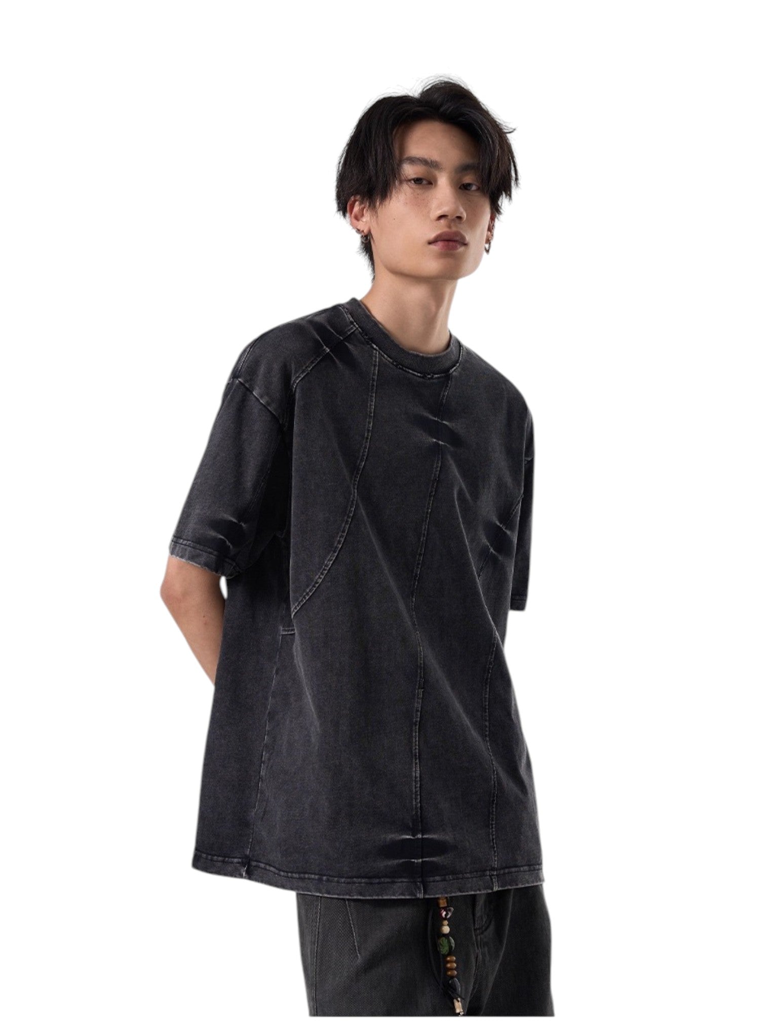[ISIETS] DECONSTRUCTED WASHED T-SHIRT J0108