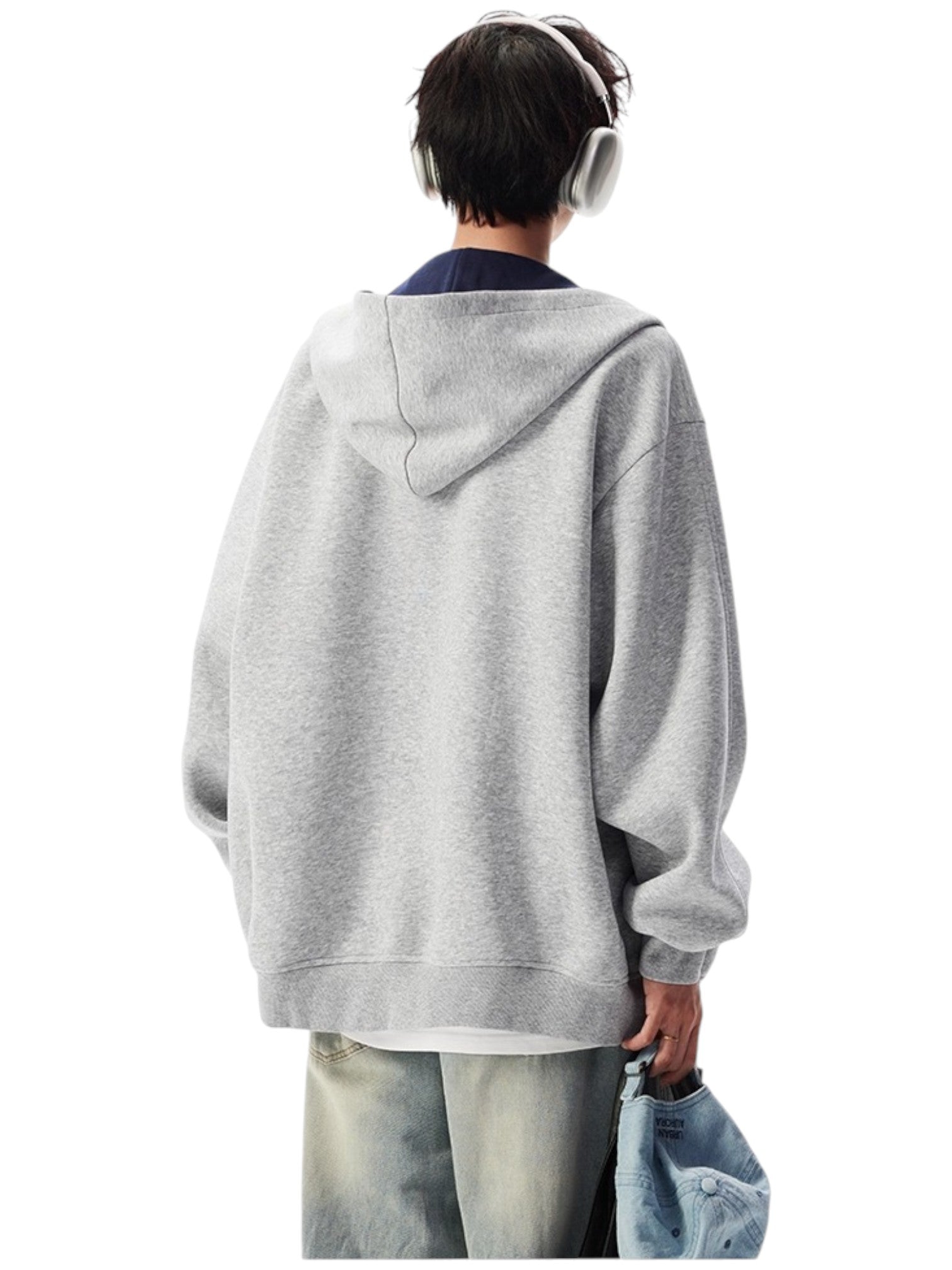 [OLD] FAUX TWO-PIECE HOODED LOOSE JACKET T0185