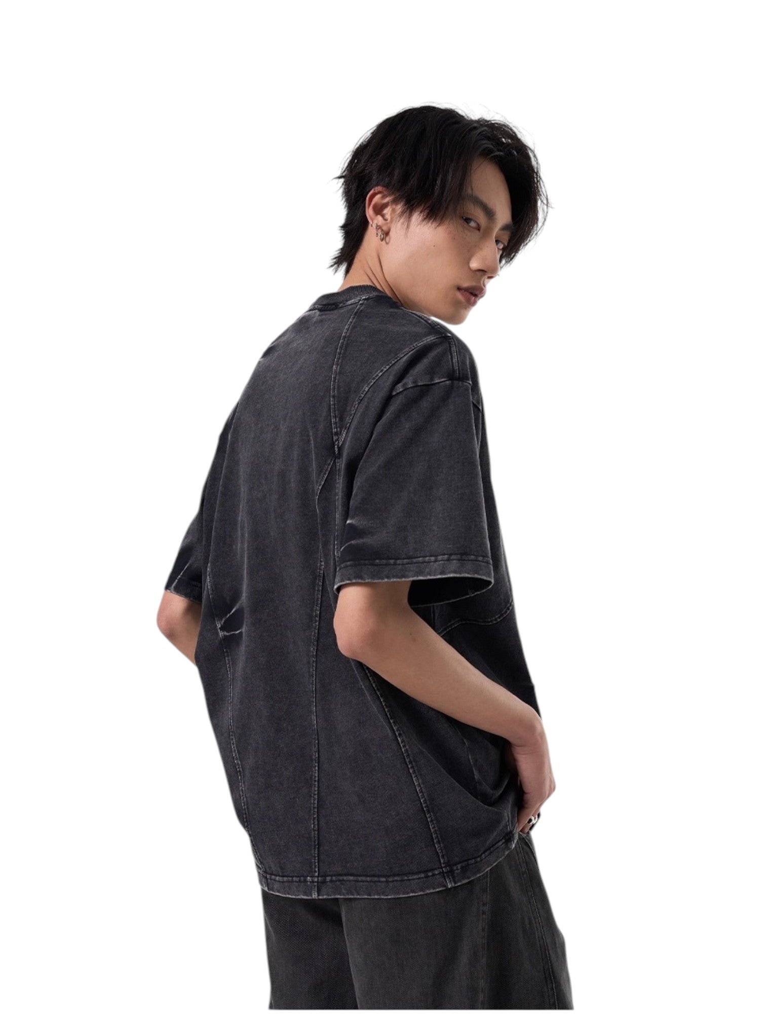 [ISIETS] DECONSTRUCTED WASHED T-SHIRT J0108