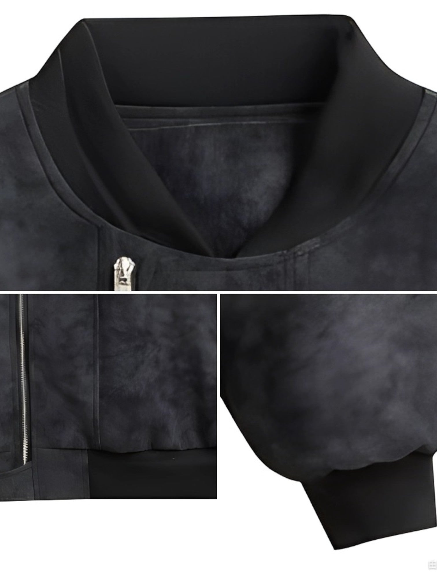 [TANCCHUI] LOOSE STAND-COLLAR MOTO JACKET T0188