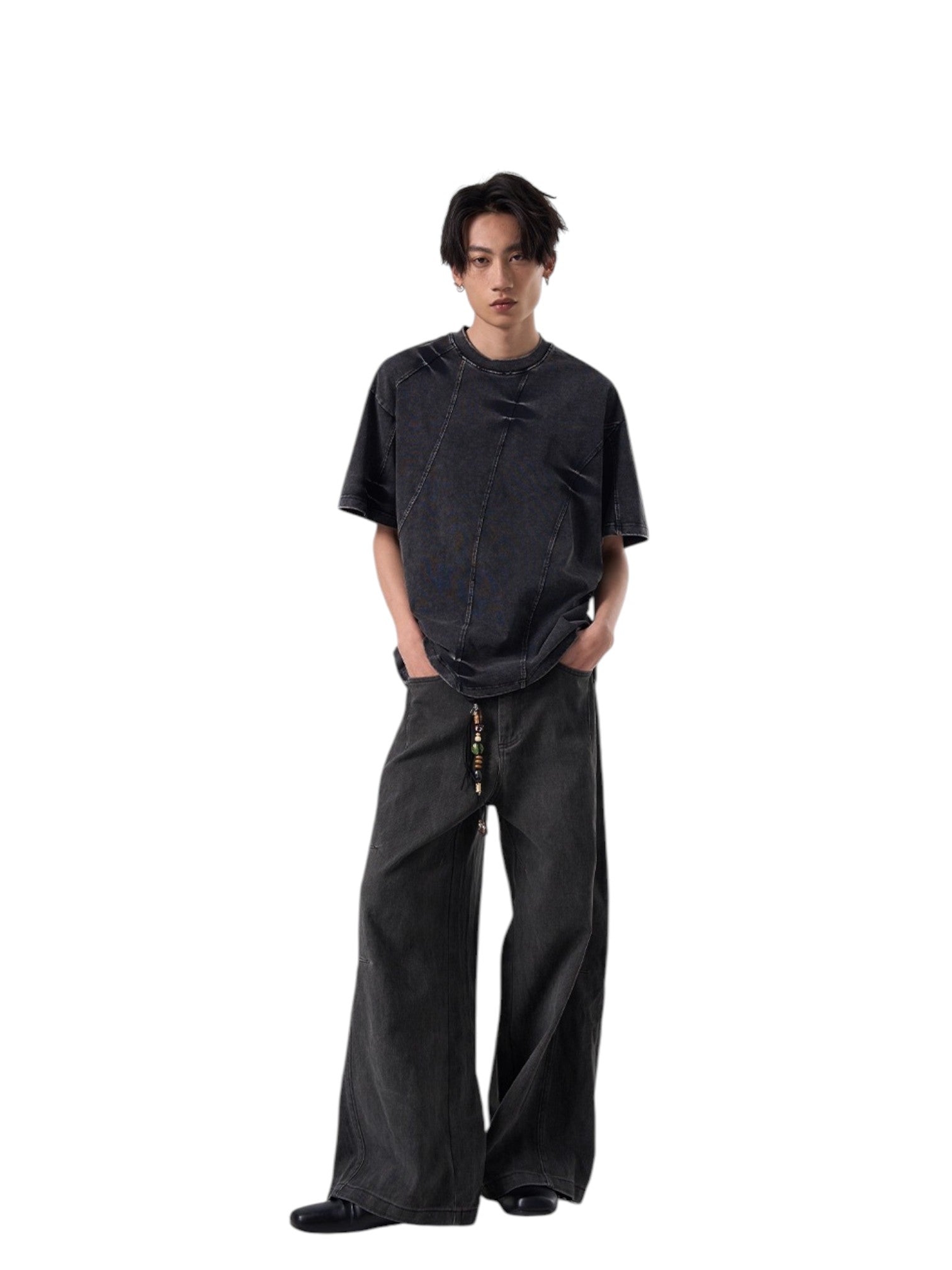 [ISIETS] DECONSTRUCTED WASHED T-SHIRT J0108