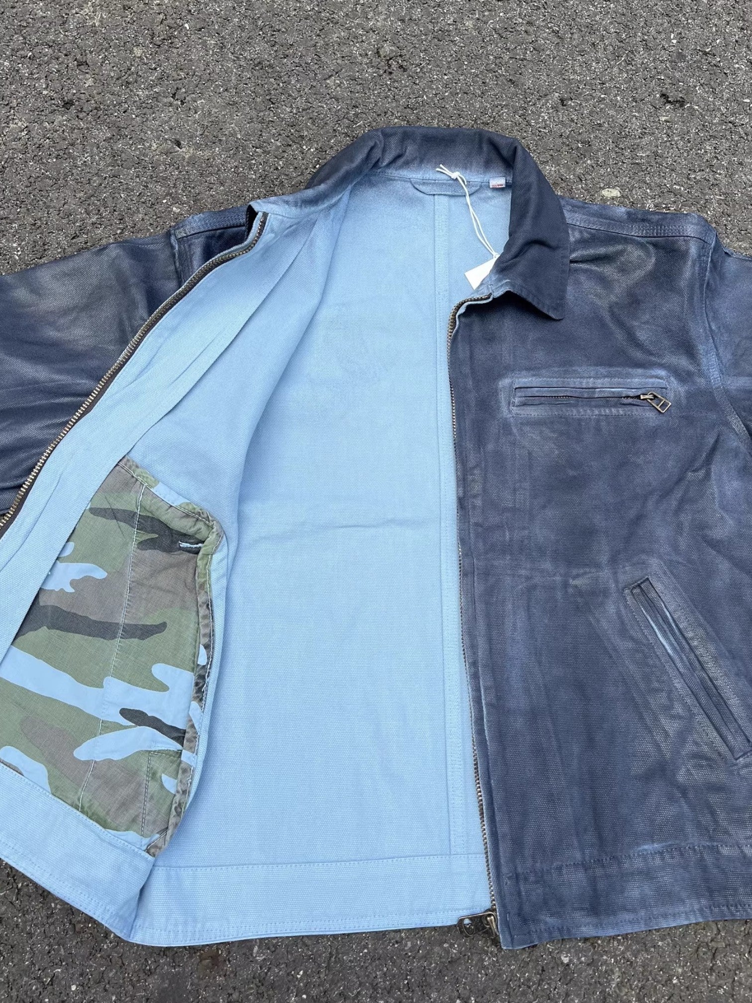 [ZETITI] DETROIT COLLAR-DYED JACKET T0187