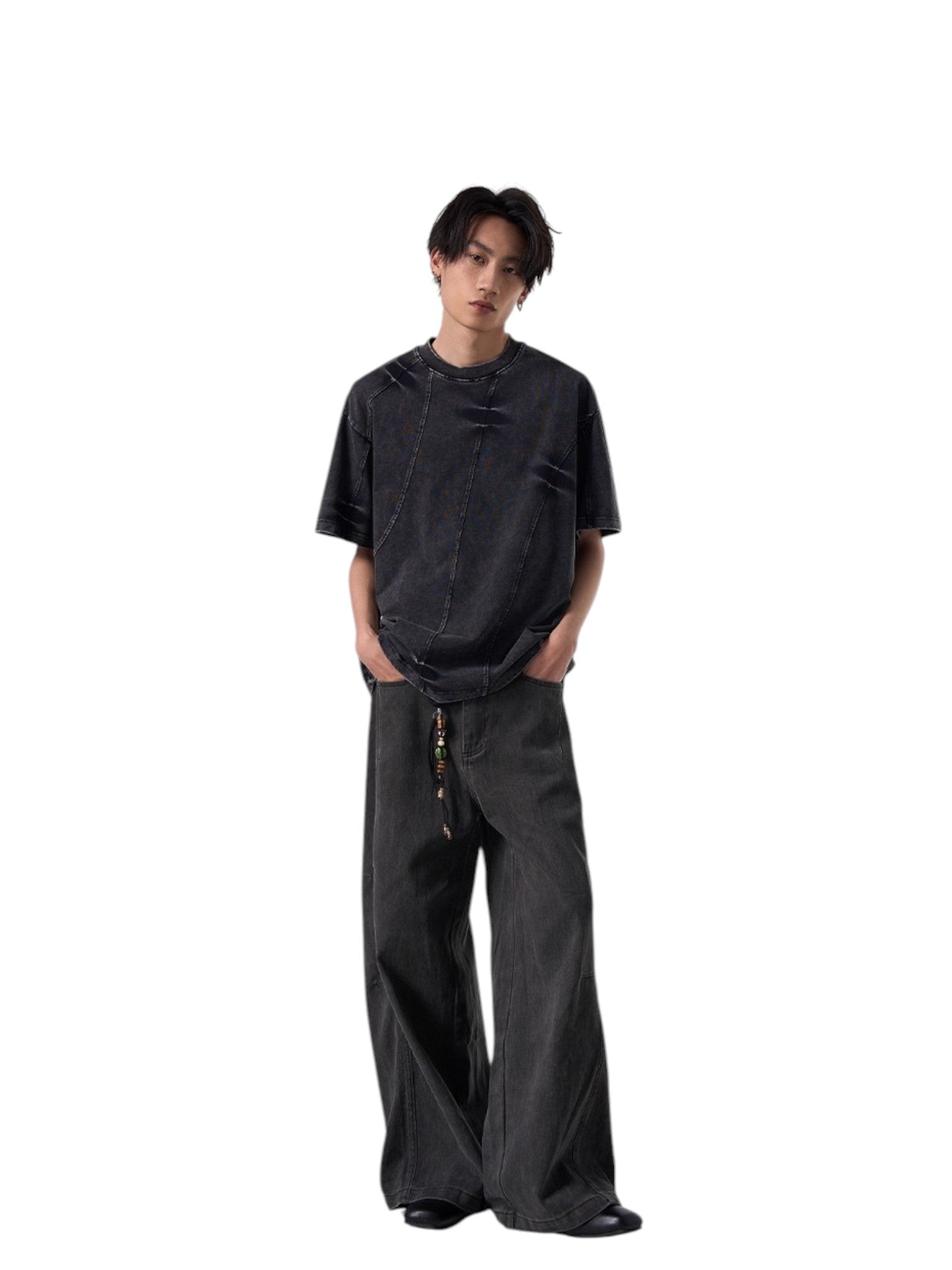 [ISIETS] DECONSTRUCTED WASHED T-SHIRT J0108