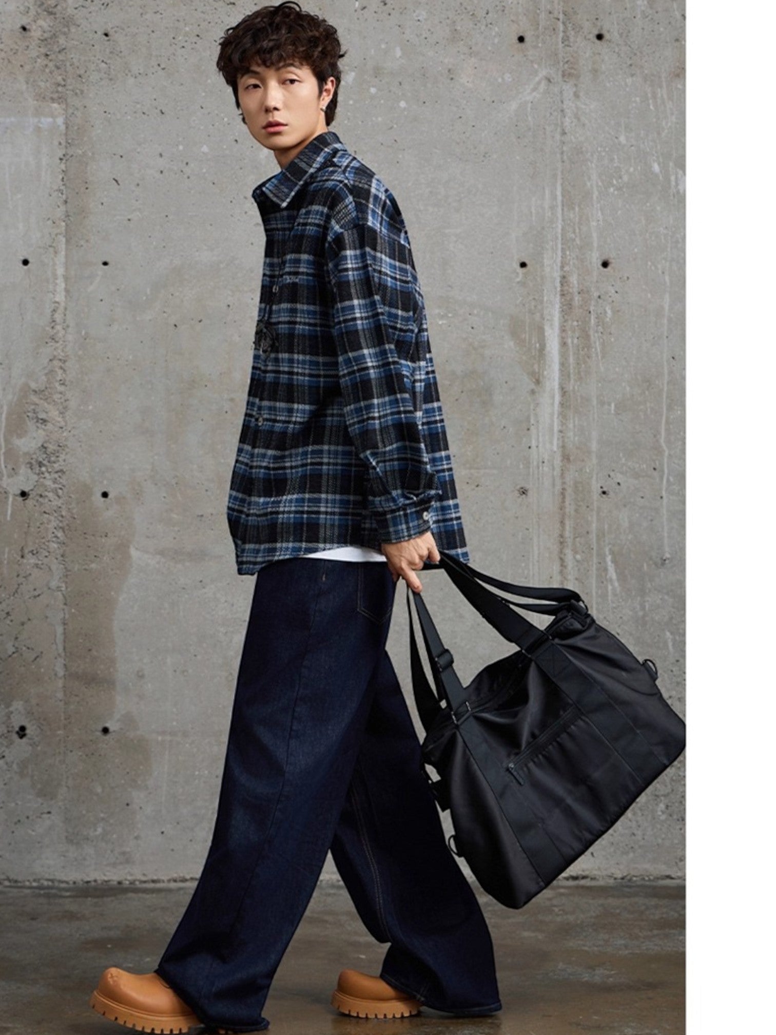 EMBROIDERED PLAID shirt S0075