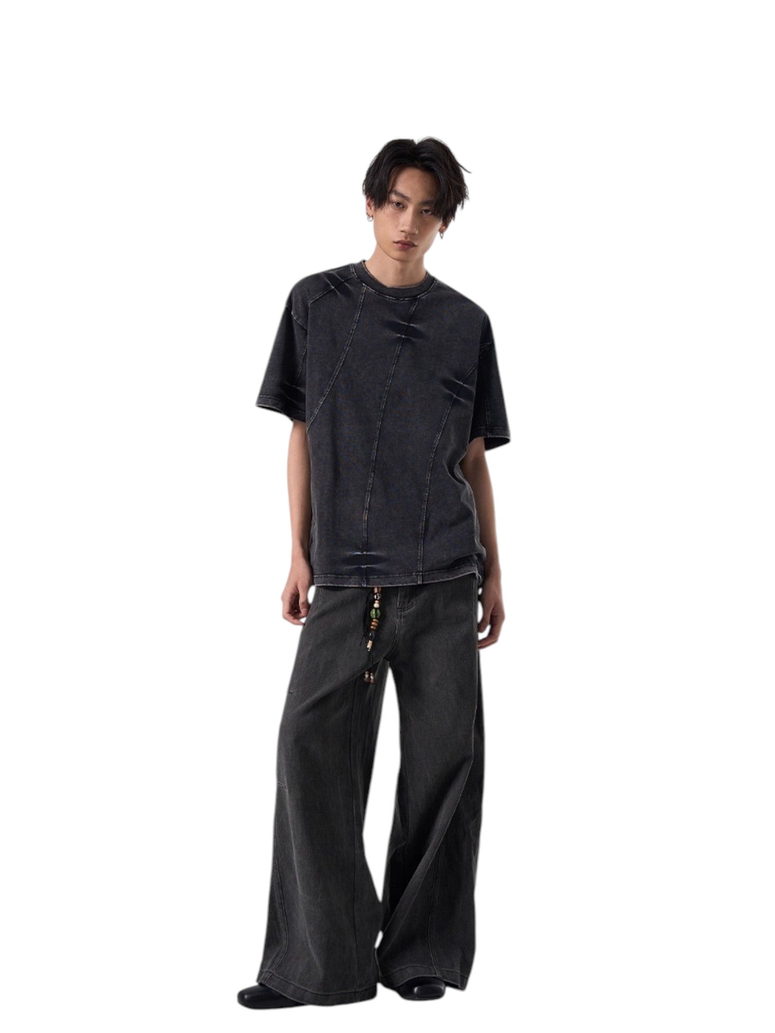 [ISIETS] DECONSTRUCTED WASHED T-SHIRT J0108