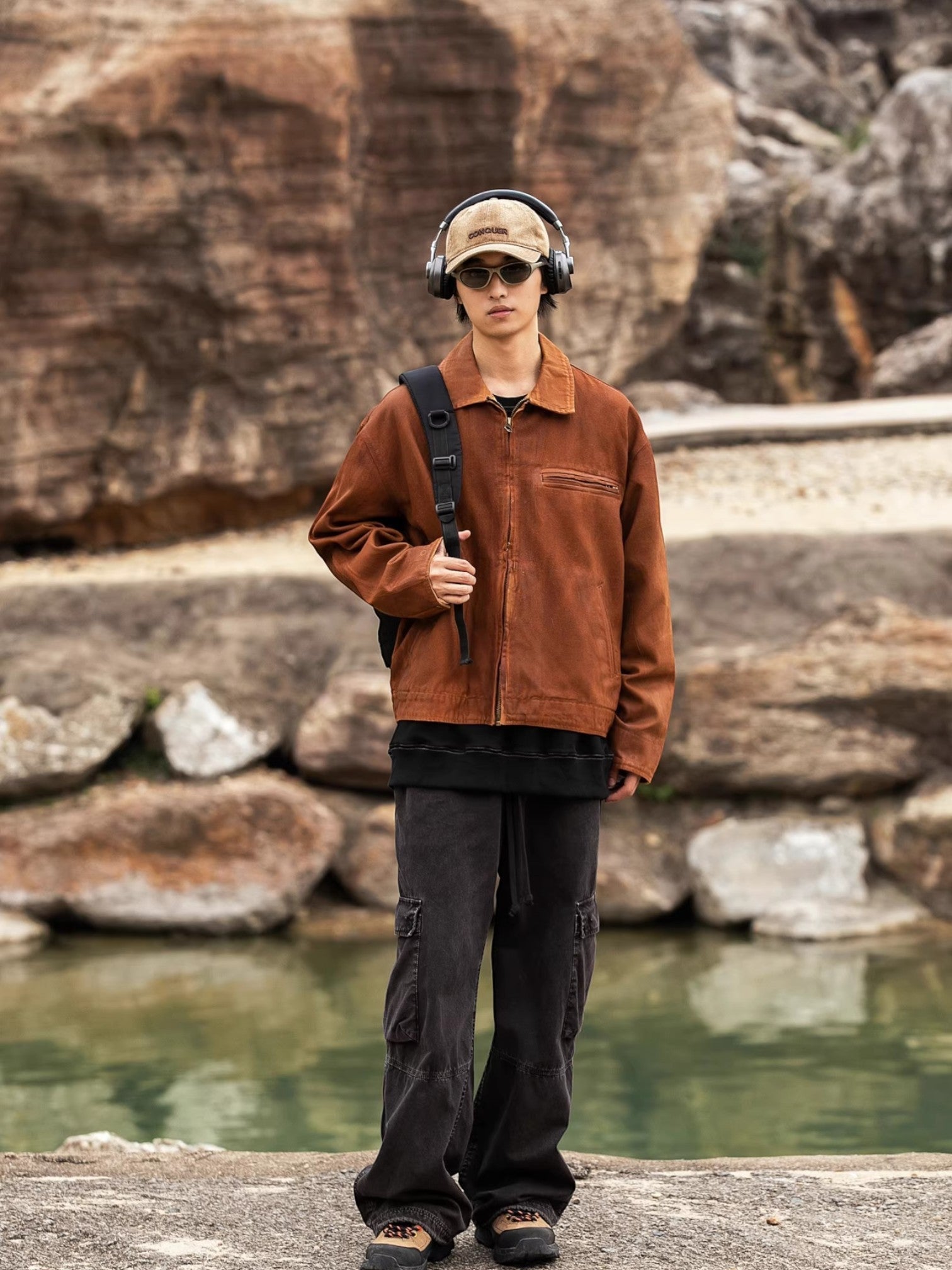 [ZETITI] DETROIT COLLAR-DYED JACKET T0187