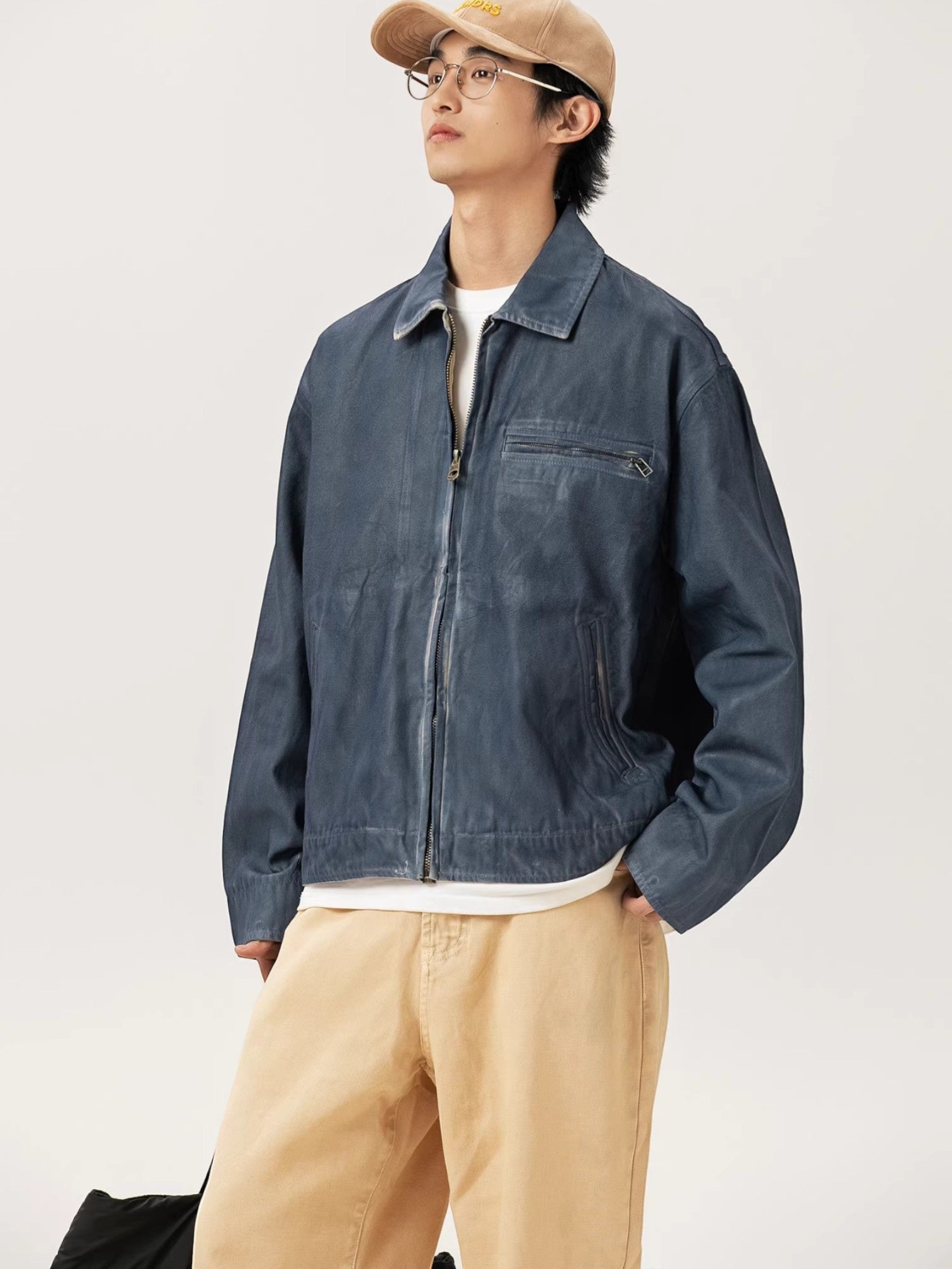 [ZETITI] DETROIT COLLAR-DYED JACKET T0187