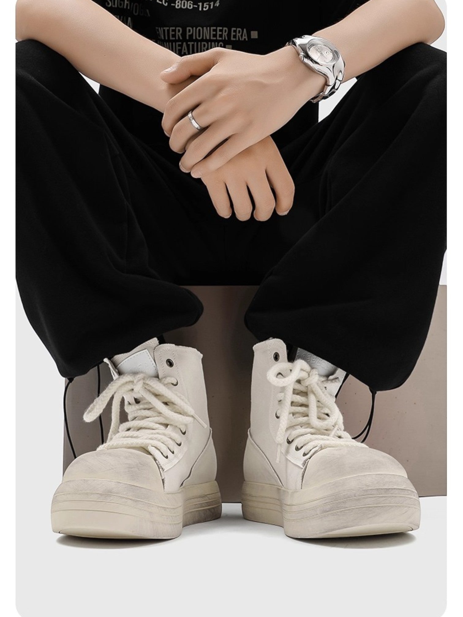 OVERSIZED TOE CANVAS SHOES S0054