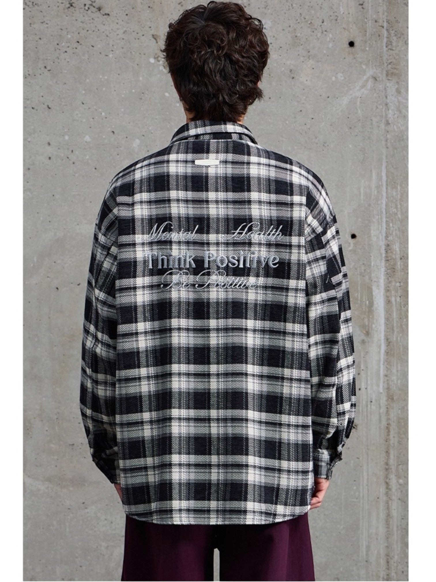 EMBROIDERED PLAID shirt S0075