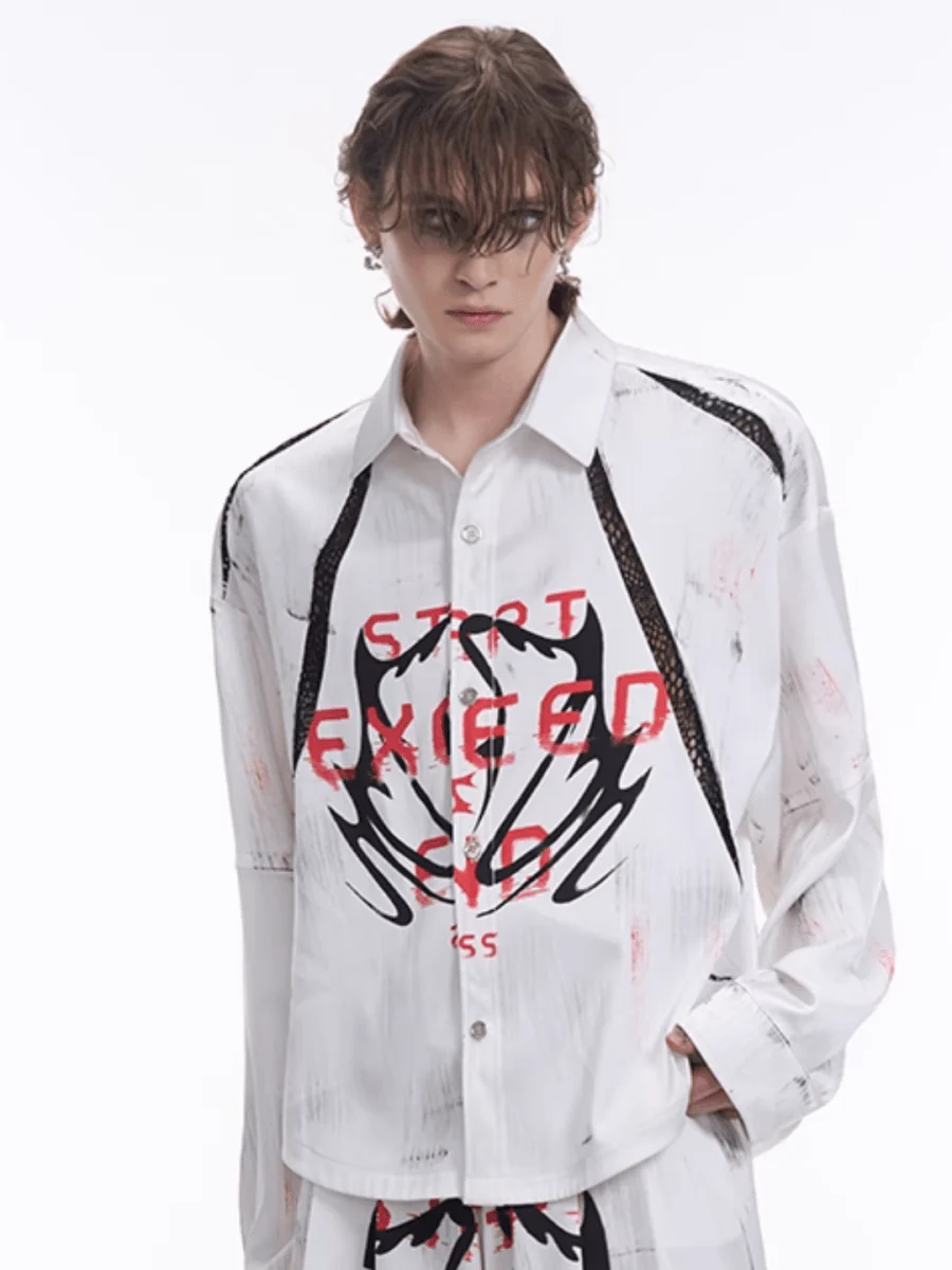 [STARTEXCEEDEND] Skeleton printing LOGO Jacket + Bottoms S0161