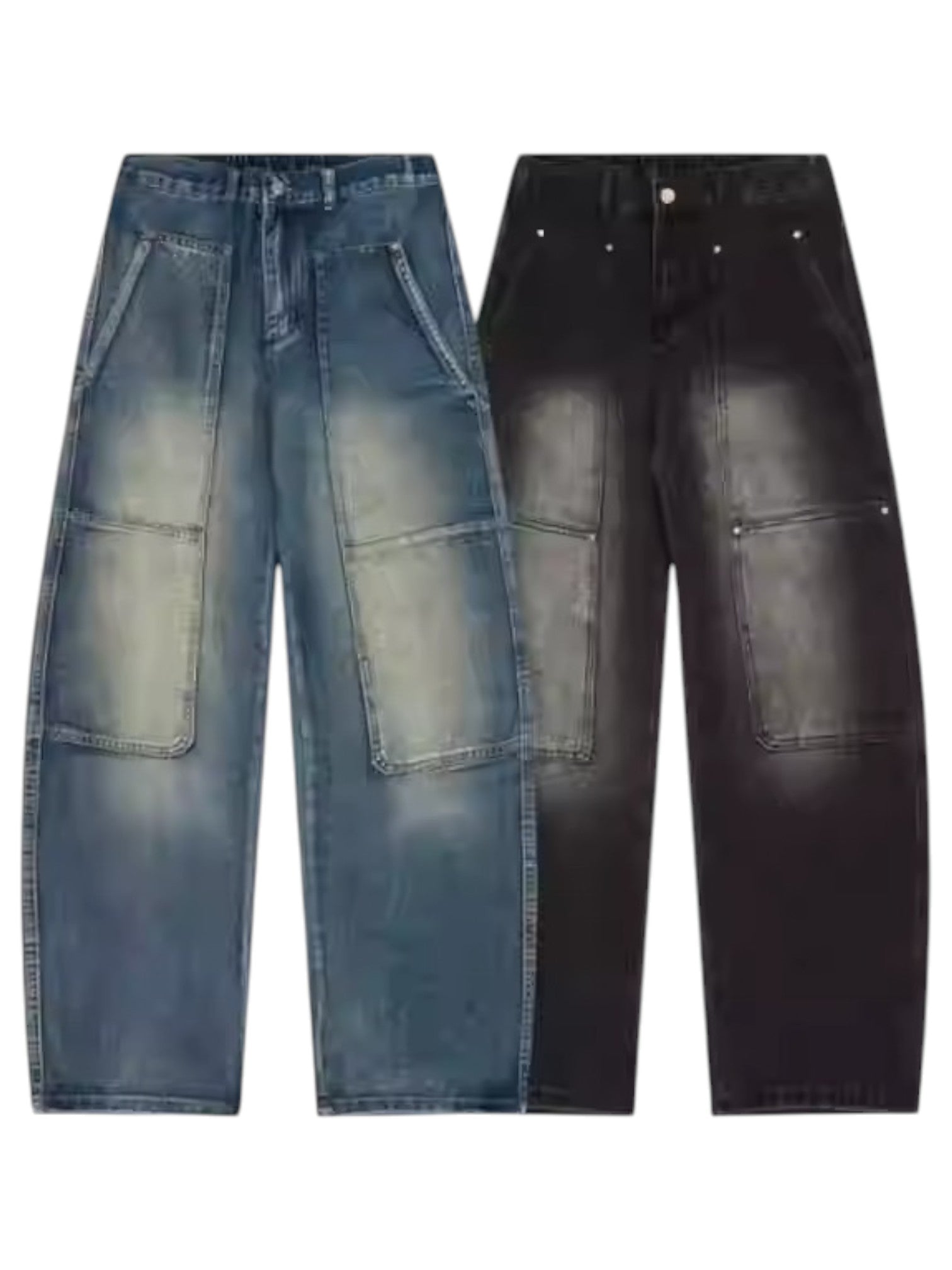 [DAZHONGMA] VINTAGE RIVETED WORK JEANS B0314