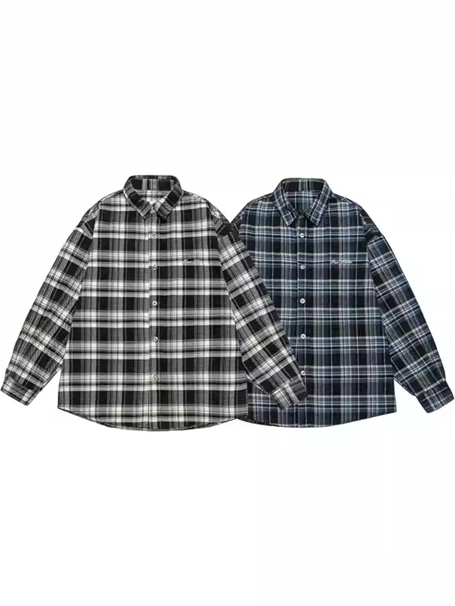 EMBROIDERED PLAID shirt S0075