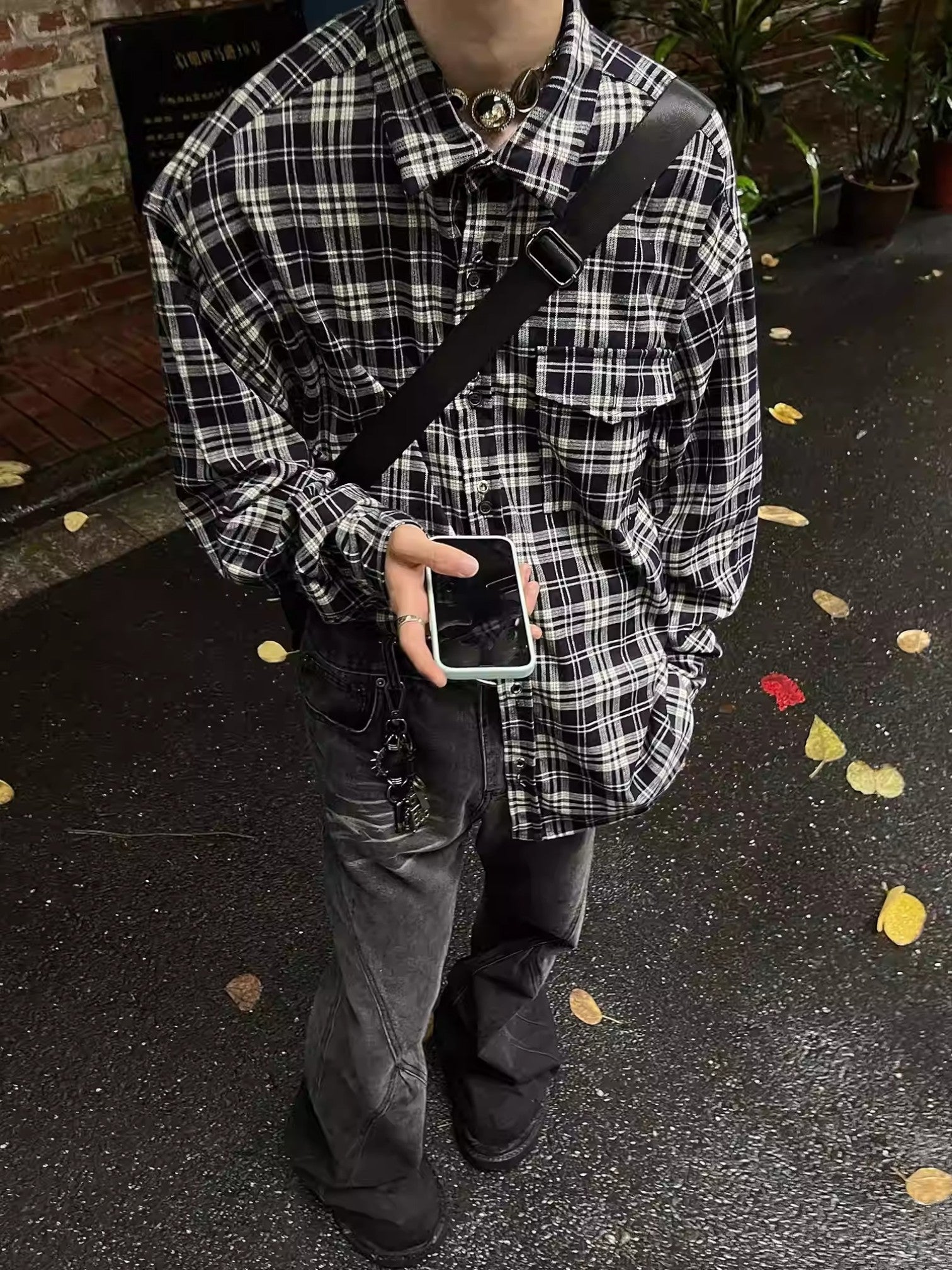 [MaxDstr] PLAID OVERSIZED SHIRT J0145