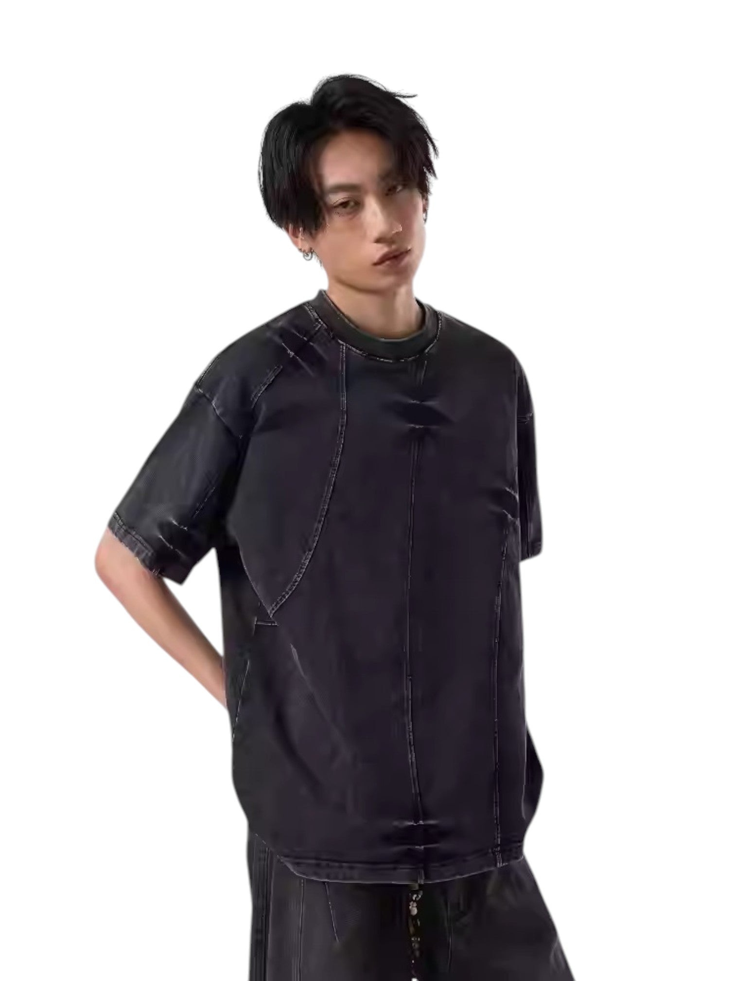 [ISIETS] DECONSTRUCTED WASHED T-SHIRT J0108