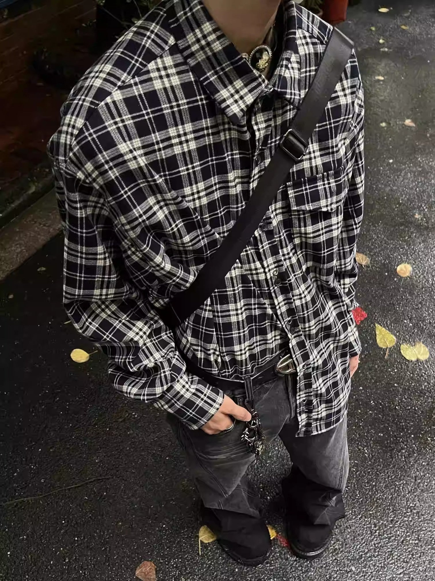 [MaxDstr] PLAID OVERSIZED SHIRT J0145