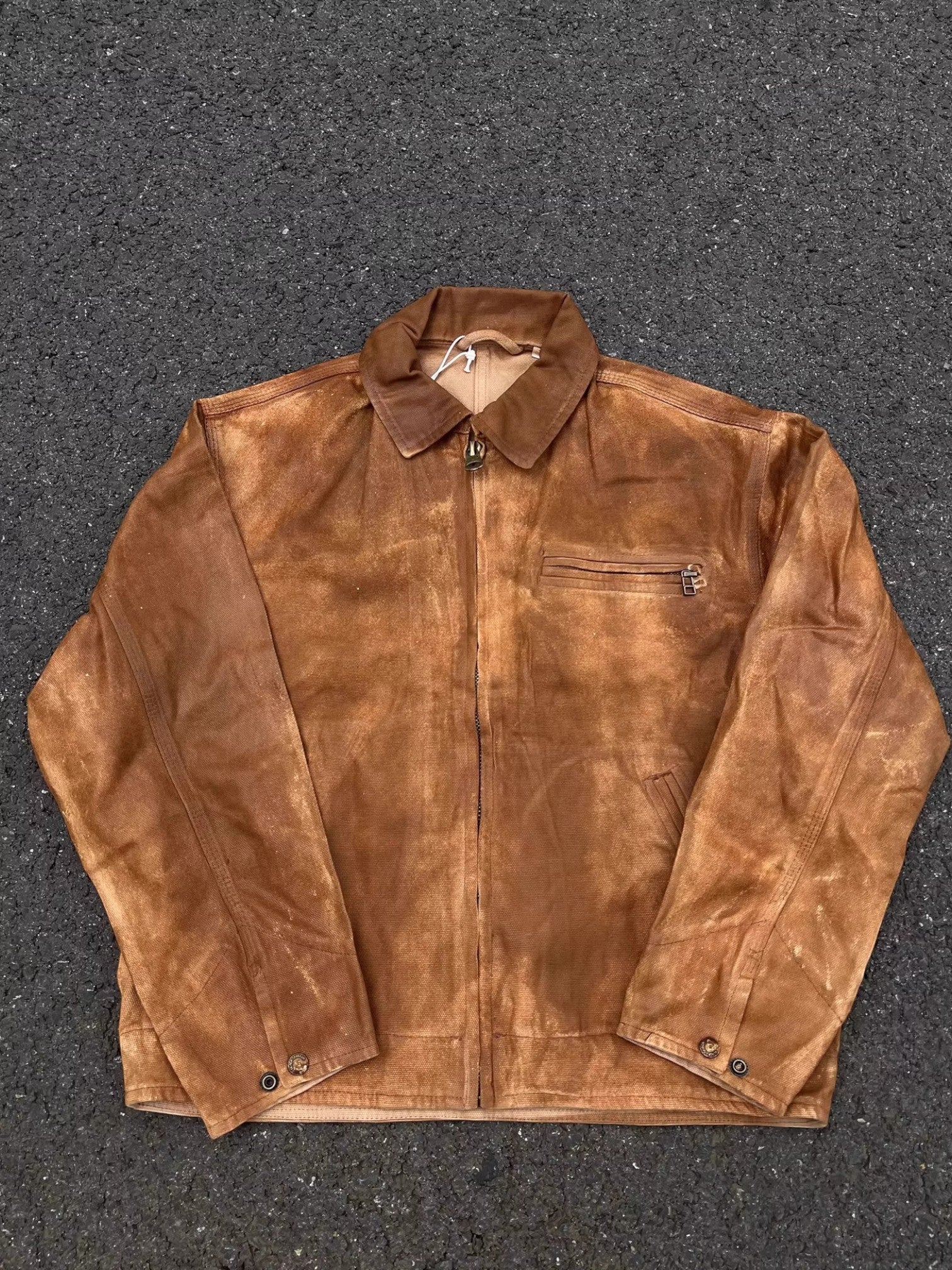 [ZETITI] DETROIT COLLAR-DYED JACKET T0187