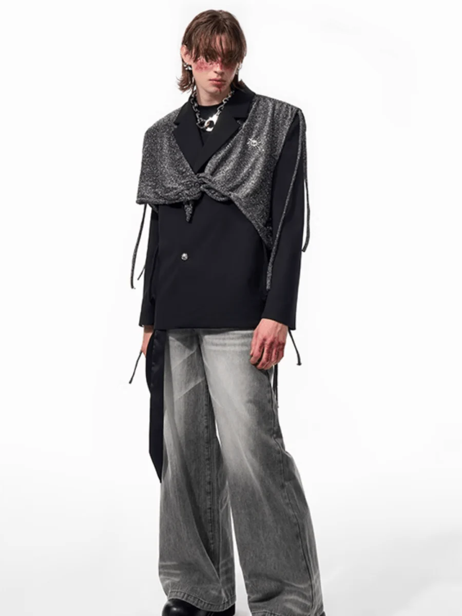 [STARTEXCEEDEND] two-piece layered suit jacket R033