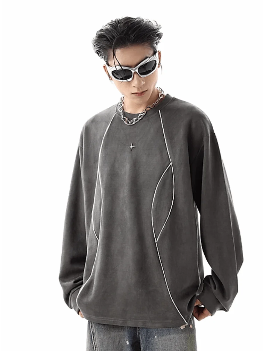 [TREND ST] round neck sweater S0200