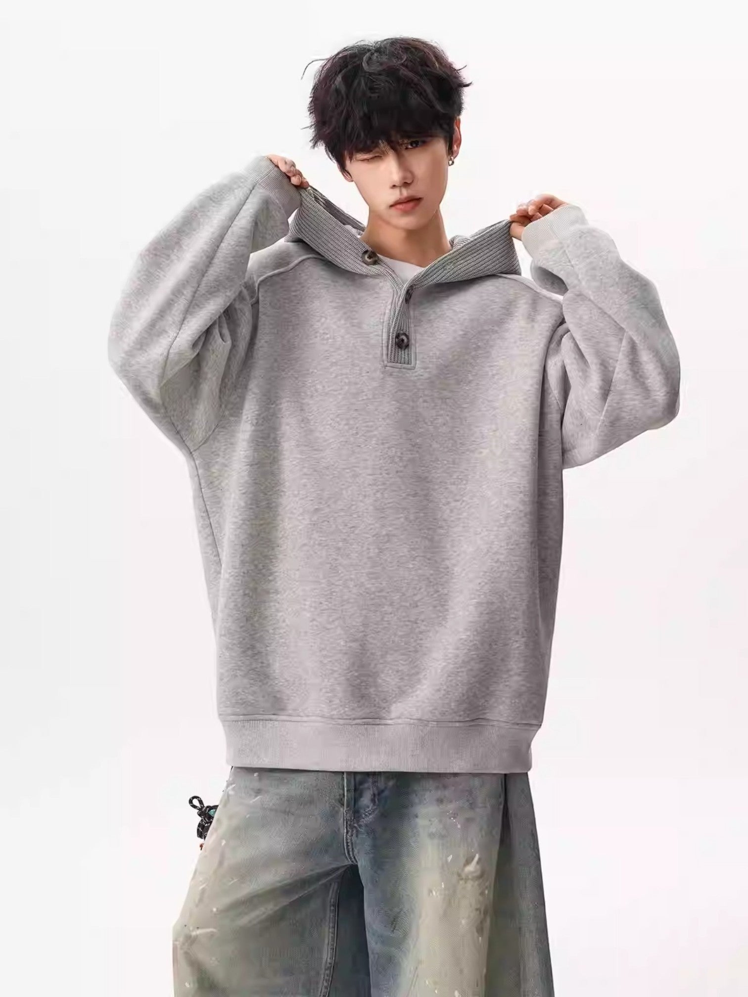 HEAVY KNIT HOODIE S0073