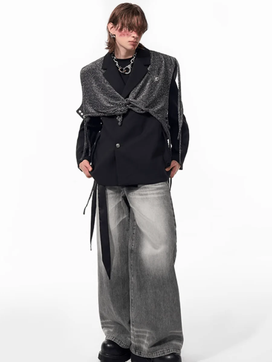 [STARTEXCEEDEND] two-piece layered suit jacket R033