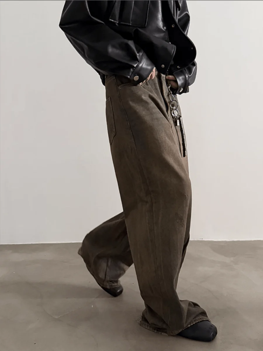 Brown Wide Leg Jeans B0150