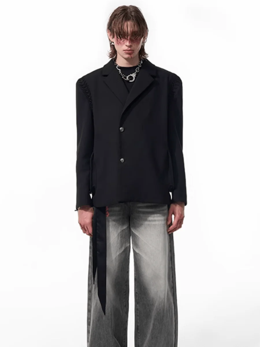 [STARTEXCEEDEND] two-piece layered suit jacket R033