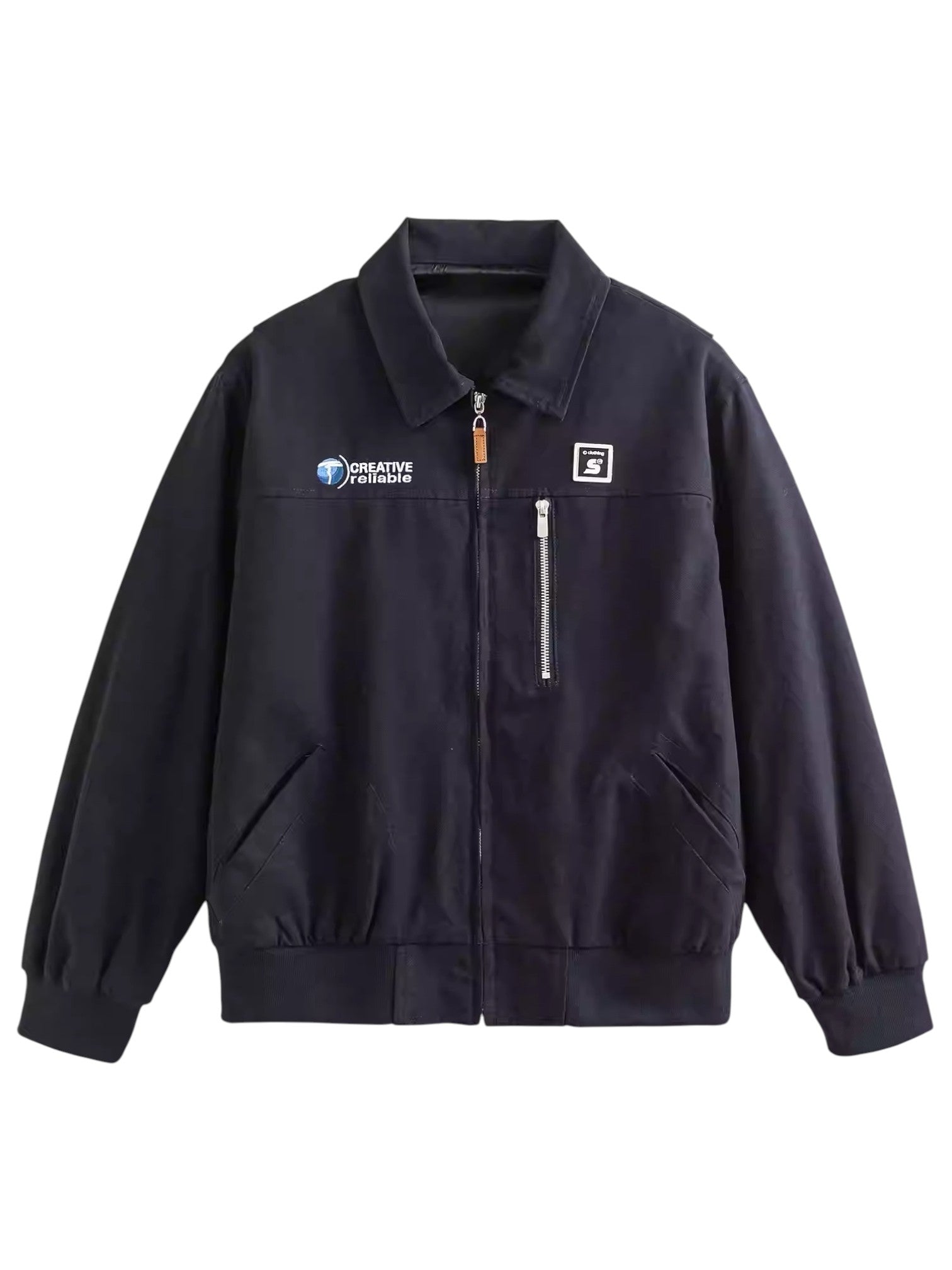 ZIP-FRONT COLLARED JACKET T0139