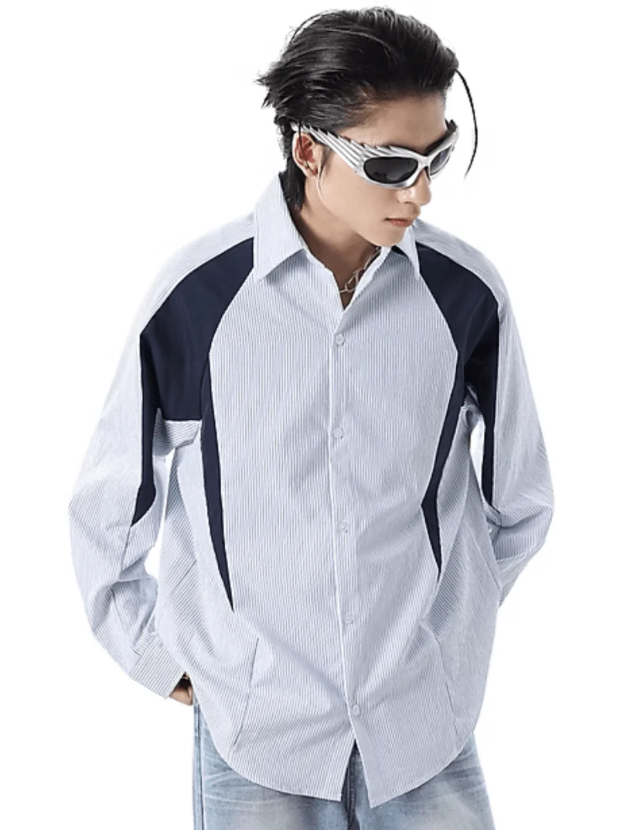 [TREND ST] striped shirt J0141