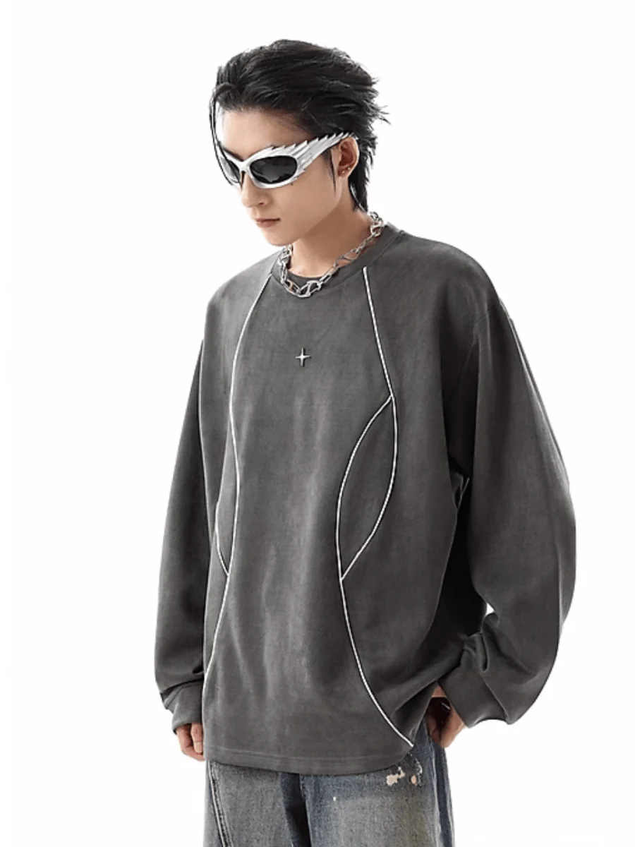 [TREND ST] round neck sweater S0200